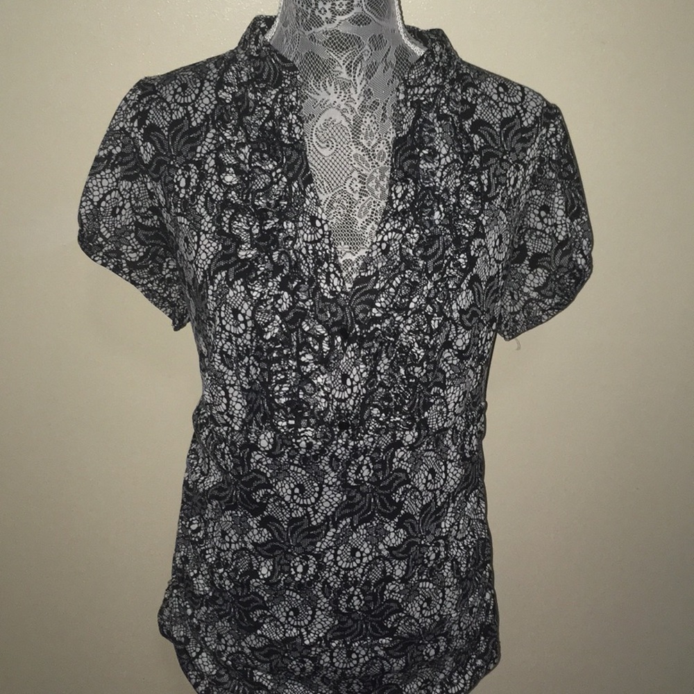 Lacey ruffle blouse